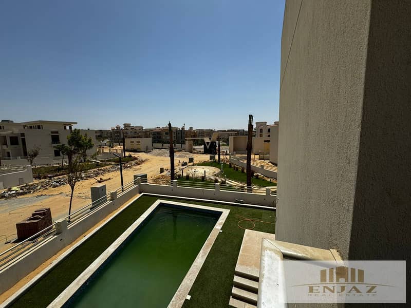 villa for sale in compound vivens in El Shorouk city, twin house, privet pool, immediate handover, payment facilities, Area( 390 sq ) 15