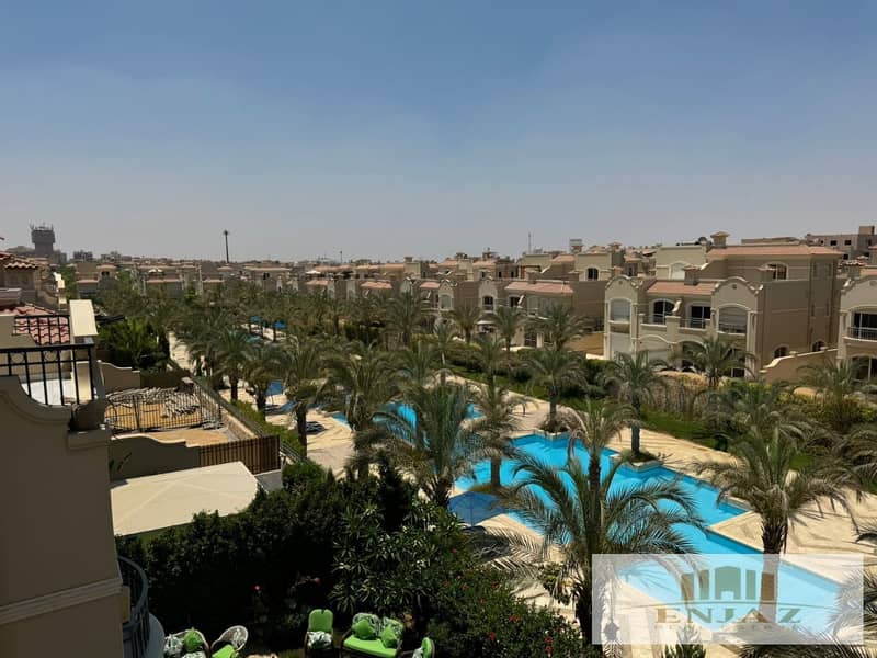 villa for sale in Shorouk city, compound patio 5 East, stunning pool view, prime location, AREA ( 330 sq ) 0