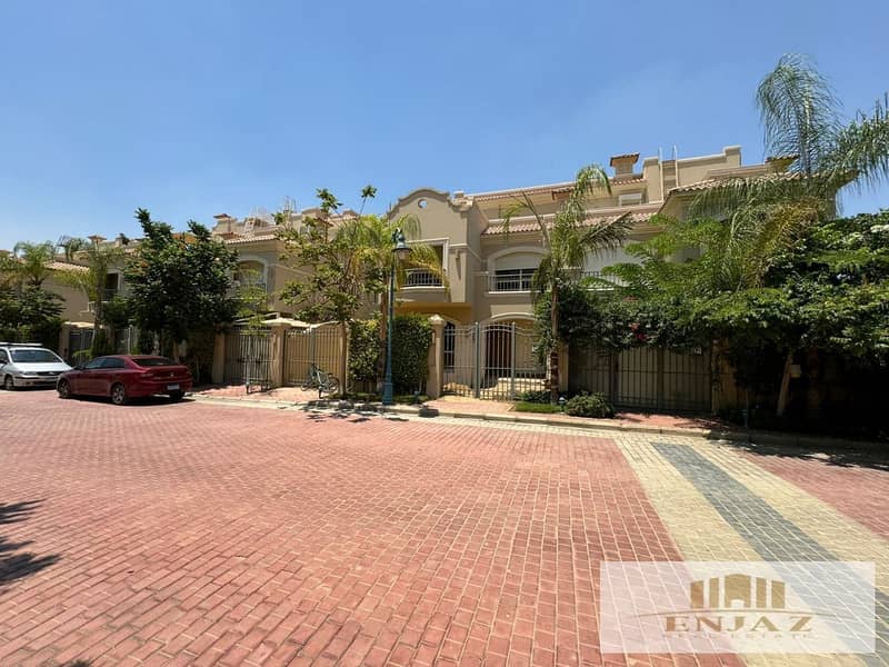 villa for sale in Shorouk city, compound patio 5 East, stunning pool view, prime location, AREA ( 330 sq ) 24