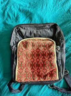 backpack with embroidery work 0