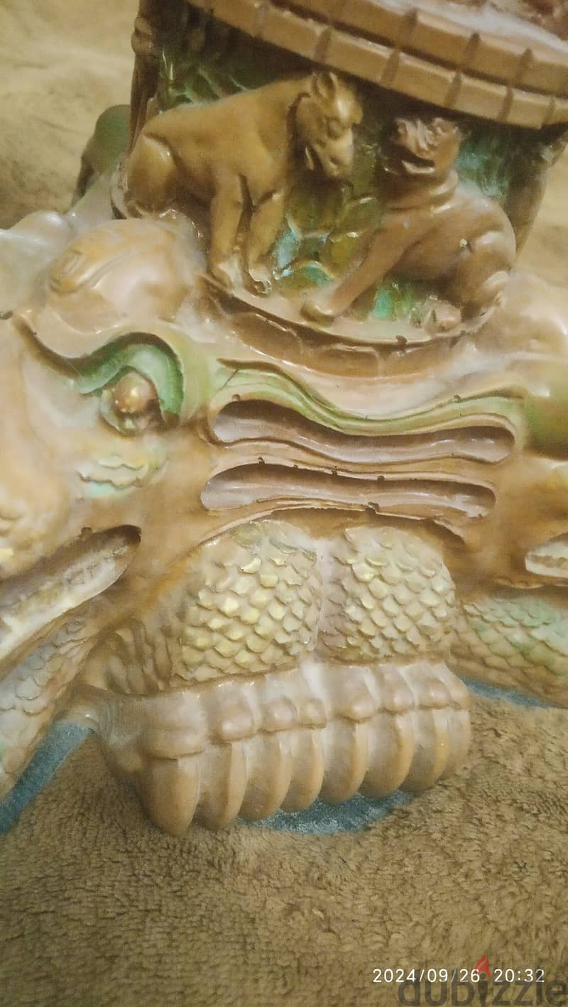 VINTAGE UNIQUE ALABASTER CARVING STATUE 4