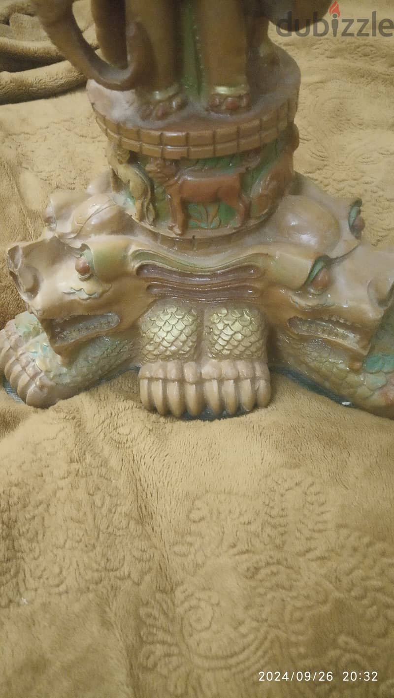 VINTAGE UNIQUE ALABASTER CARVING STATUE 5