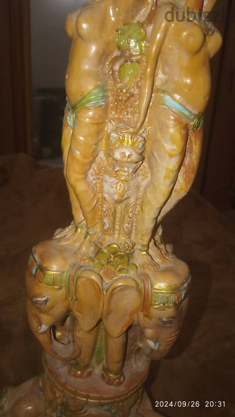 VINTAGE UNIQUE ALABASTER CARVING STATUE 9