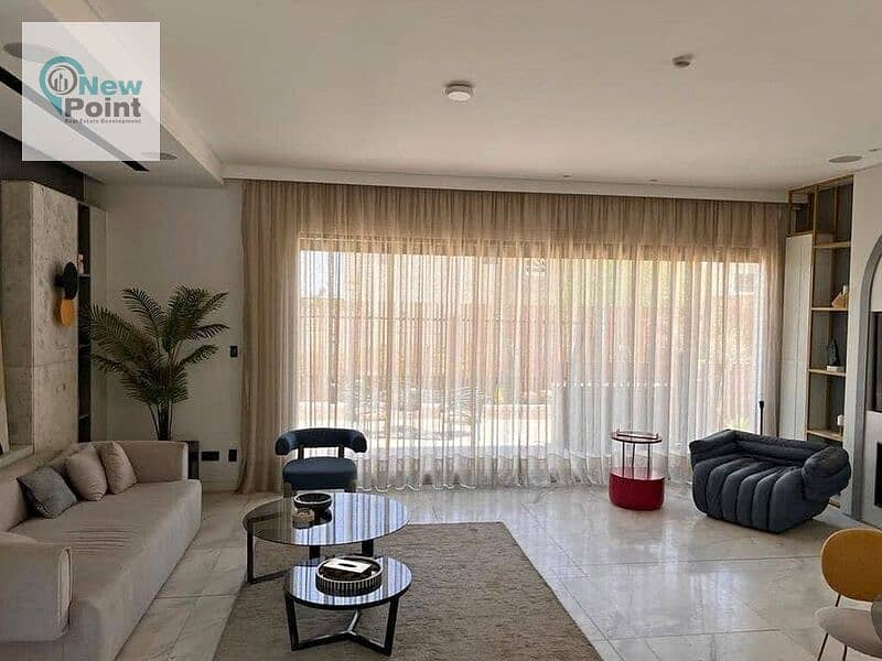 Own an ultra super deluxe finished apartment in a prime location in the most distinguished phase in Palm Hills New Cairo Direct on the Ring Road 5