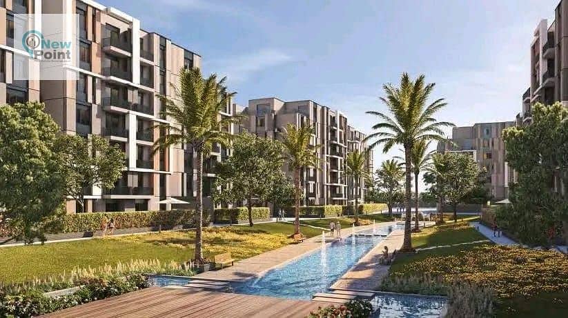 With Hassan Allam,  own an apartment in a garden for sale, immediate receipt, at a very special price, and in comfortable installments, in HAP Town, 1