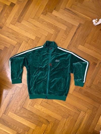 UNKNOWN UK GREEN VELVET TRACKSUIT AND VEST