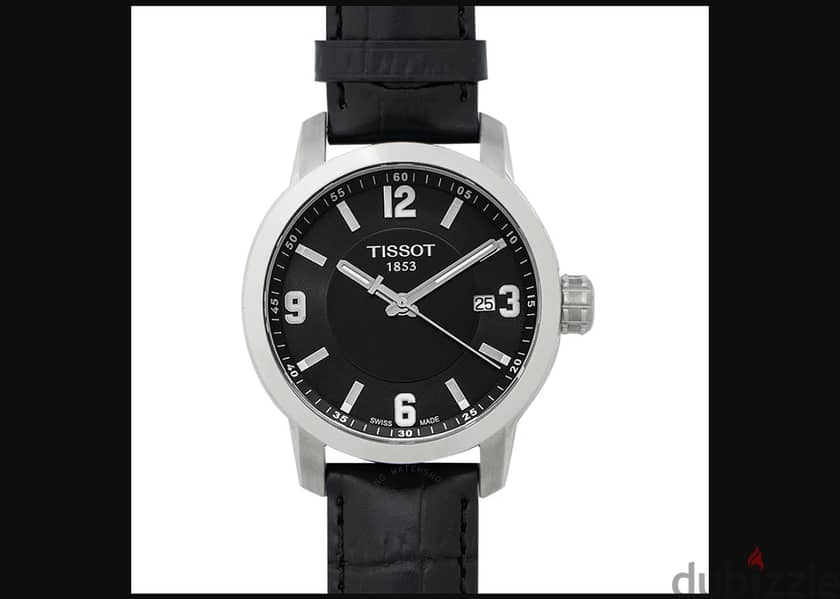 TISSOT Black Men's Watch ساعة تيسوت سويسرية الصنع 1