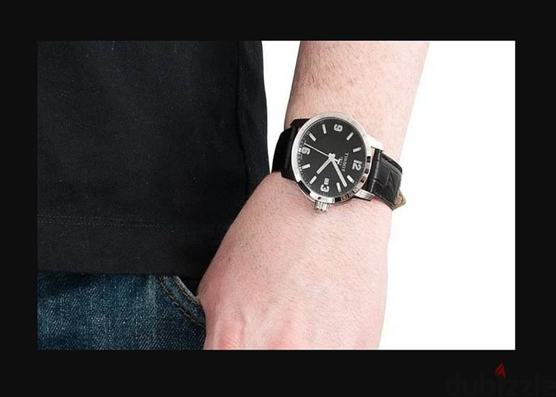 TISSOT Black Men's Watch ساعة تيسوت سويسرية 5