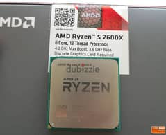 Ryzen 5 2600x بالكولر وعلبته