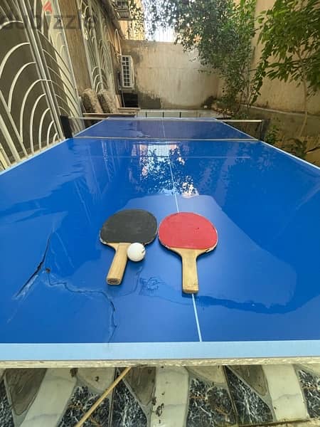 ping pong table with a small fissure on it 1