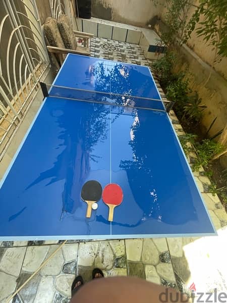 ping pong table with a small scratch on it 3