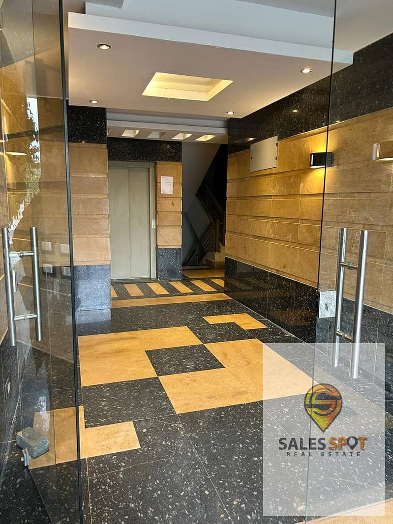 Luxury apartment for sale in Taj City Compound with a distinctive division of 3 rooms in front of Cairo Airport and JW Marriott Hotel and also with a 4