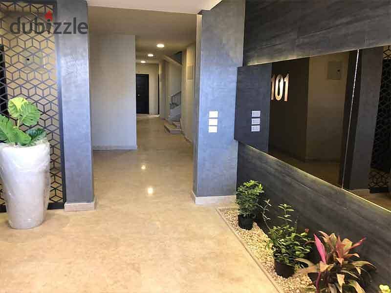 Apartment with garden for sale ready to move fully finished in the address east prime location compound in heart of the fifth settlement 5