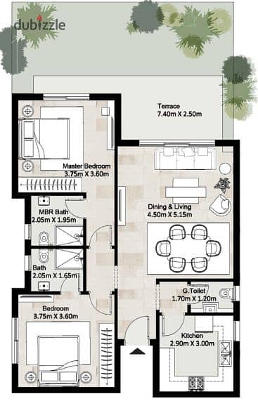 Ground With Garden for Sale in Hyde Park New Cairo Area of ​​111 square meters 5% Down payment and installments over 8 years 1