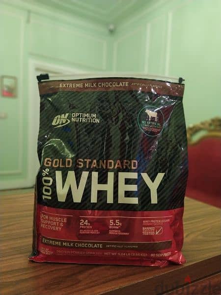 وارد من امريكا whey protein gold standard 5.64 ( 2.56 KG) 0