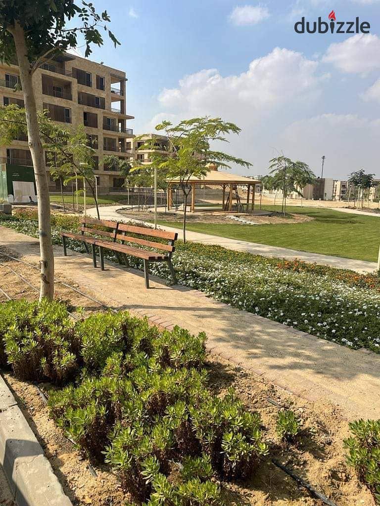 130 m garden in a 3-room apartment in front of the airport next to the Kempinski Hotel and near Nasr City and Sheraton Fifth Settlement entrance, get 4