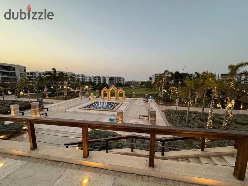 155 meters in front of the airport, two steps from Nasr City, apartment for sale inside Taj City Compound, the best location due to its location on th 9