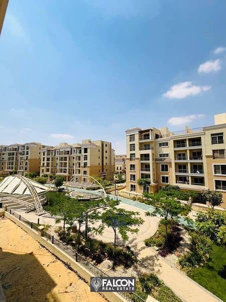 Apartment (3 rooms) 158 sqm for sale in front of Madinaty with a fantastic view on Central Park in Sarai Compound, New Cairo 1