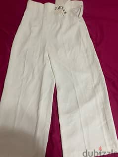 Zara Formal White Trousers