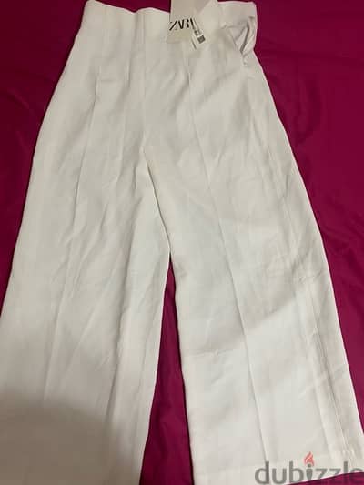 Zara Formal White Trousers