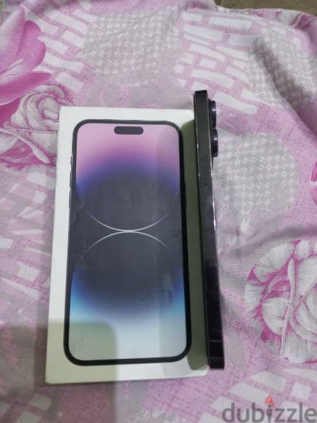 iPhone 14 pro max purple battery 93% 2