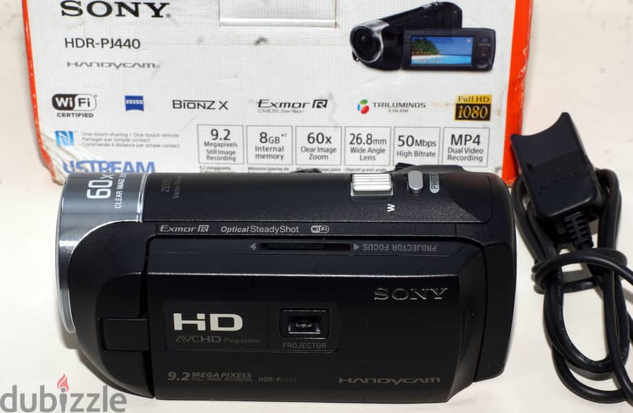 سوني هاند كام Sony HDR-PJ440 Full HD 8GB Handycam 5