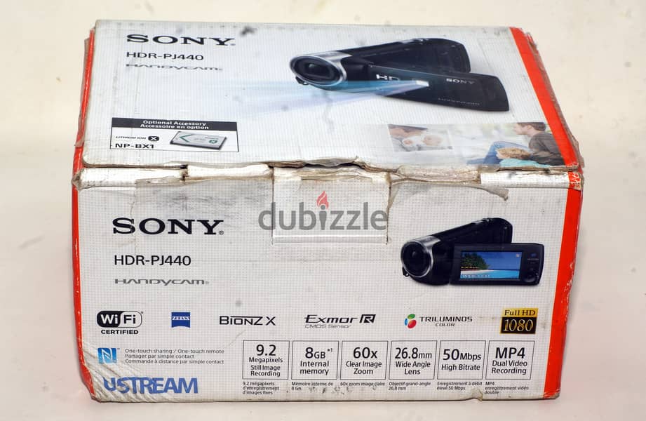 سوني هاند كام Sony HDR-PJ440 Full HD 8GB Handycam 6