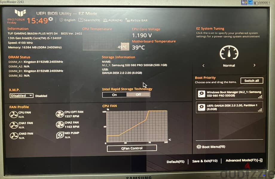 Asus Gaming PC B660 + I5 13400f جهاز جيمنج معالج انتل جيل ١٣ 0