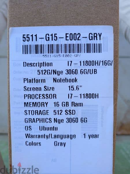 Dell G15 i7 11800h RTX 3060 6GB 8