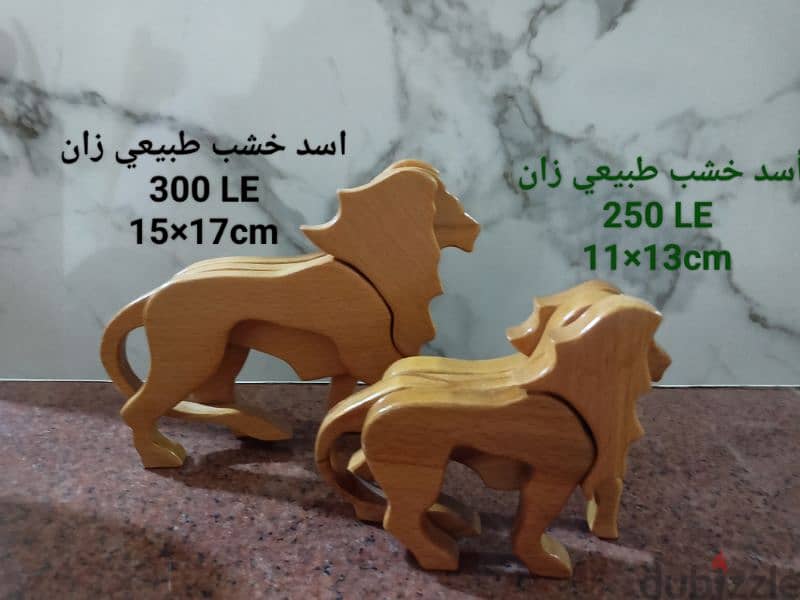 wooden handmade Decoration اشغال يدوية من الخشب الطبيعي 3