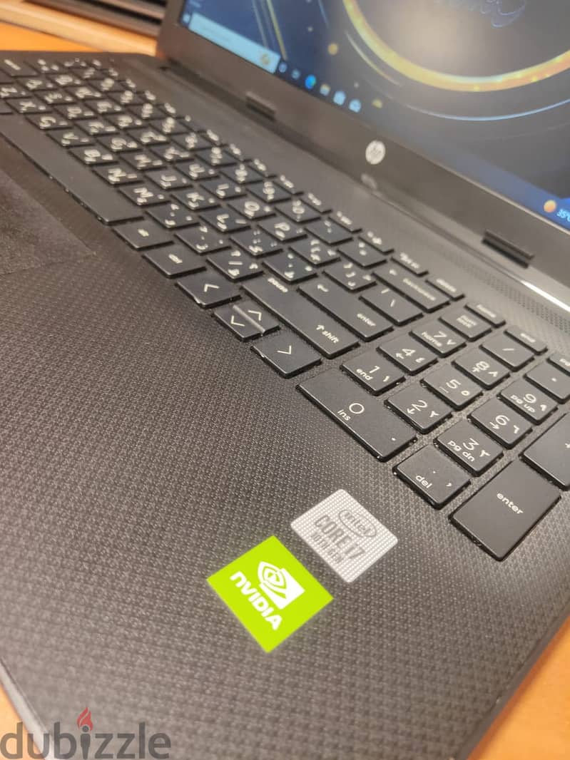 hp core i7 جيل عاشر+ nvidia mx 130 4gb+هاردين+ full hd 3