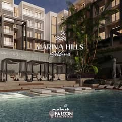 Apartment 90 meters in the heart of Ain Sokhna, from Zafarana Road and Galala Road, Marina Hills Resort