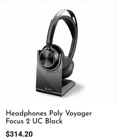 Headphones Poly Voyager Focus 2 UC Black