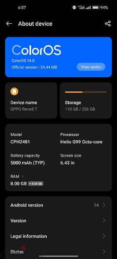 oppo reno 8T 4G