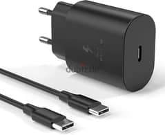 شاحن سامسونج سريع بقوة 25 وات، USB فئة C - اسود 0