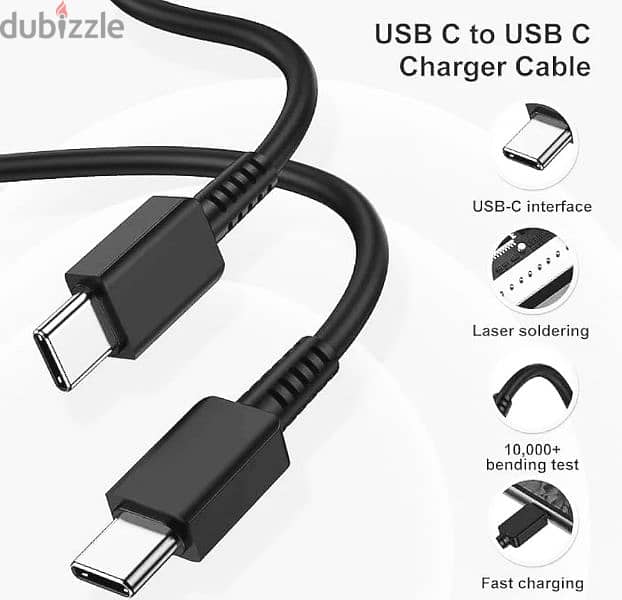 شاحن سامسونج سريع بقوة 25 وات، USB فئة C - اسود 1