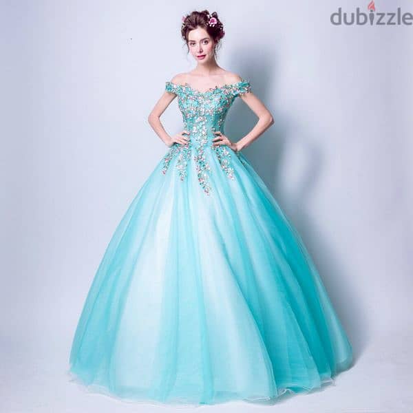 Engagement Gown/Dress- Elegant Turquoise 1