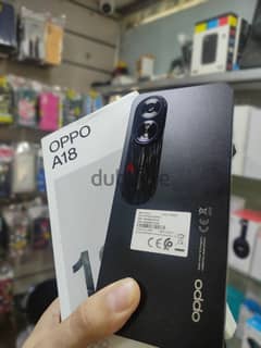 OPPO A18 128/4 جهاز كسر زيرو  معاه الكرتونة