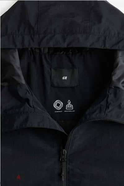 جاكيت H&M جديد ووتربروف أسود Waterproof New Jacket 1