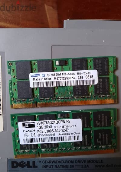 رامتين لاب توب DDR2 - DDR2 laptop RAM 1 GB