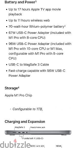 MacBook Pro 14-inch,Silver,Chip M1 Pro, 1 TB SSD, 16GB Ram, 16-core 9