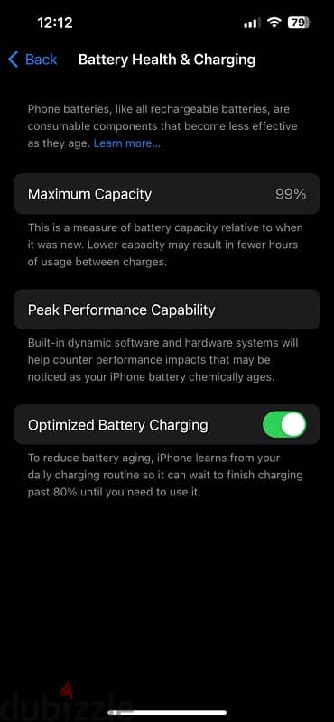 Iphone 13 pro 128 battery health 99 4