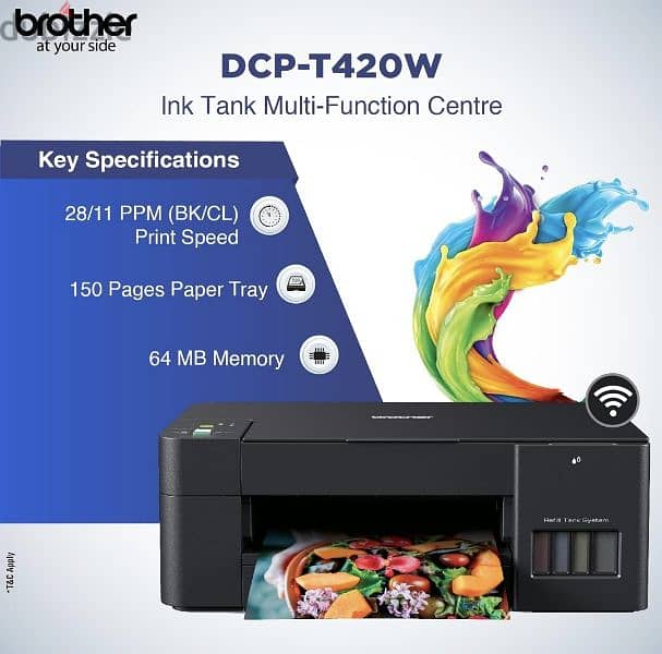 brother t420w wifi 0