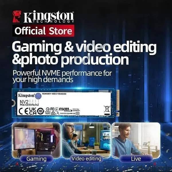 drive kingstone 1 tb gen 4 جديد متبرشم m. 2 لم يستخدم 2