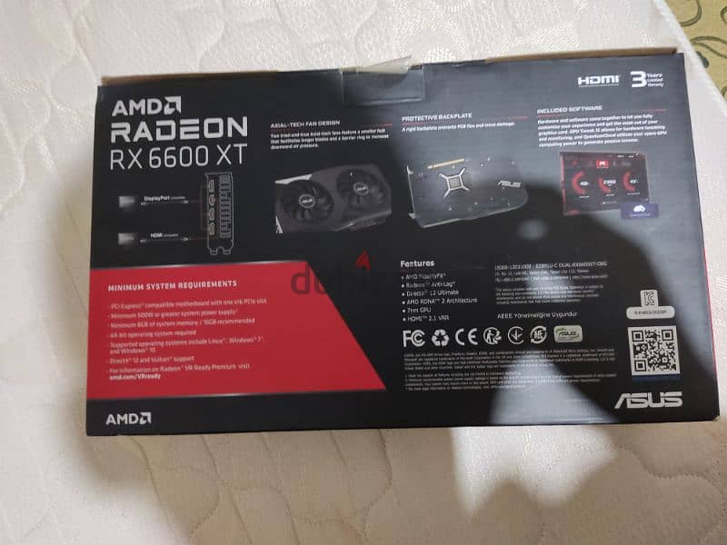 rx6600xt 8 g asus readon 3