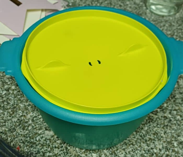 حلة TupperWare لعمل الأرز و المكرونة داخل الميكرويف 1