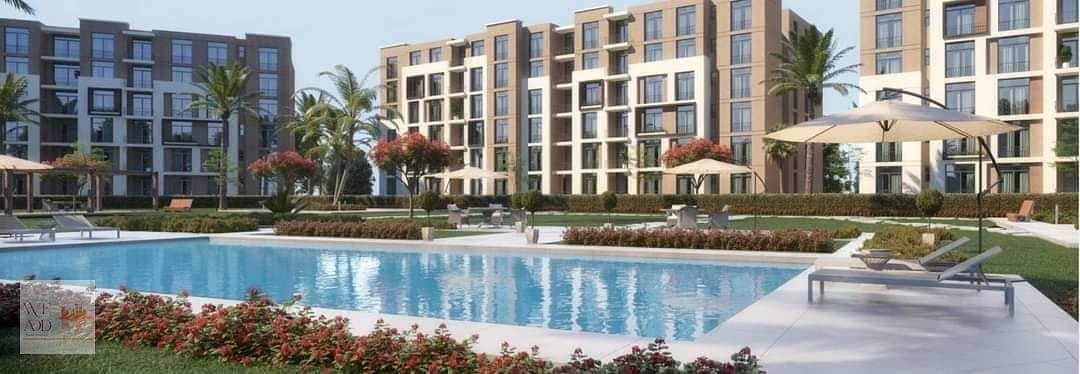 Apartment 112m for sale in Sarai Compound, the lowest price for two rooms in New Cairo, with a simple down payment starting from 5% 10