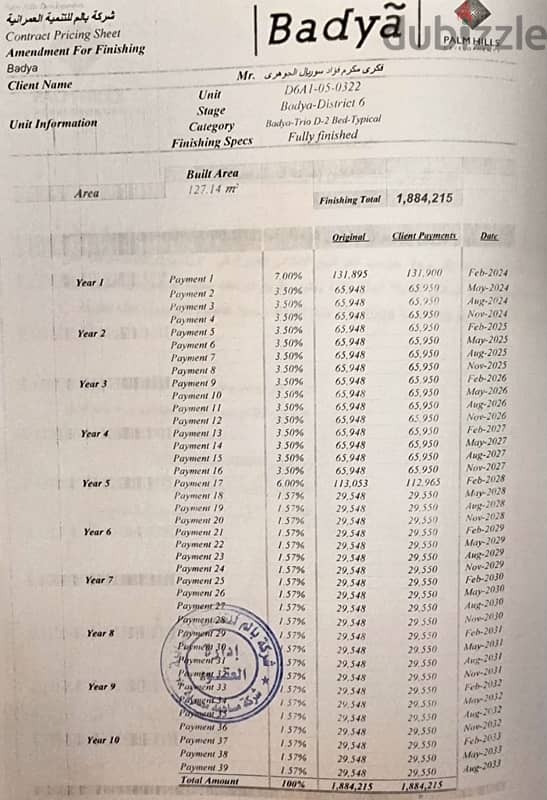 شقة كاملة التشطيب للبيع في بادية بالم هيلز بسعر تجاري 3