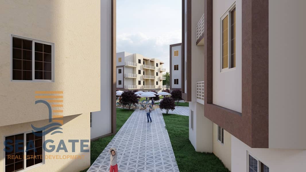 unit 115 meter for sale , in Bahya Compound , one of the projects of Sea gate Real Estate Development Company in Marsa Matrouh 2