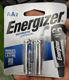 Energizer Ultimate Lithium Battery AA2 - حجر ليثيوم قلم ٢ جديد